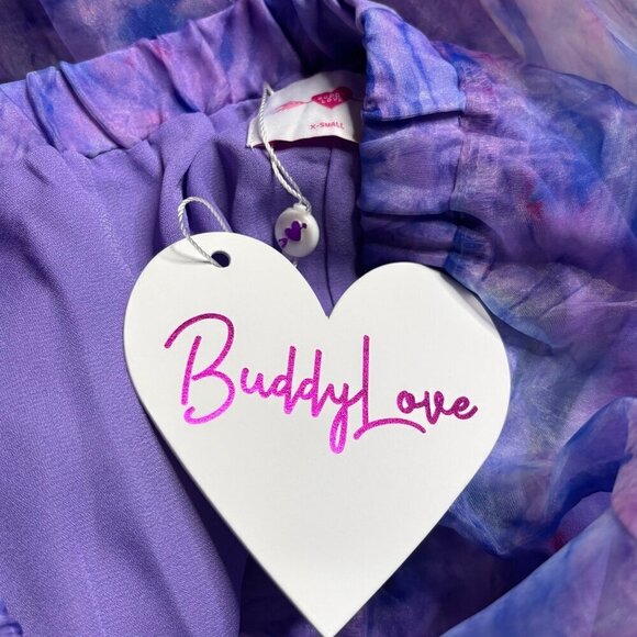 New BUDDY LOVE Dayton Floral Strapless Mermaid Maxi Dress in Purple Size XS - Picture 6 of 8